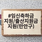 만안구 임신축하금 출산지원금 신청 임신축하금 지원/출산지원금 지원(만안구)