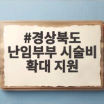 경북 난임부부 시술비 확대 지원 총정리 경상북도 난임부부 시술비 확대 지원