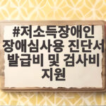 저소득장애인 장애심사용 진단서 발급비 및 검사비 지원
