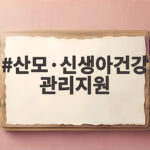 출산 가정 필수 산모 신생아 건강관리 지원 신청 안내 산모·신생아건강관리지원