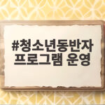 청소년동반자 프로그램 운영