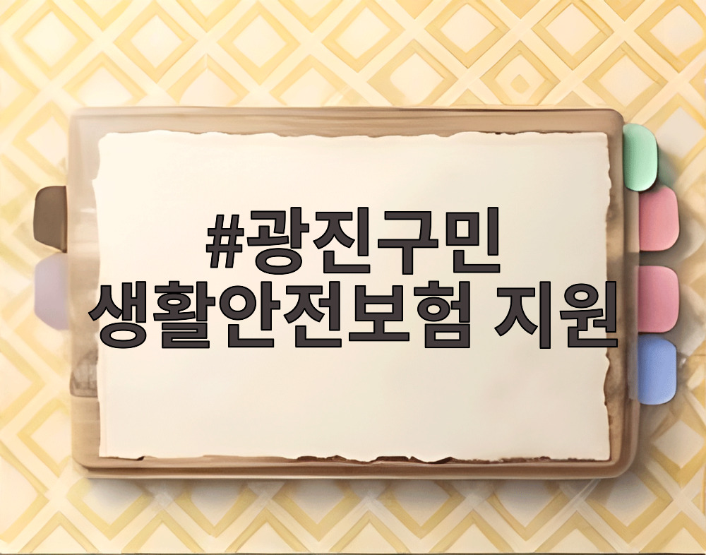 광진구민 생활안전보험 지원
