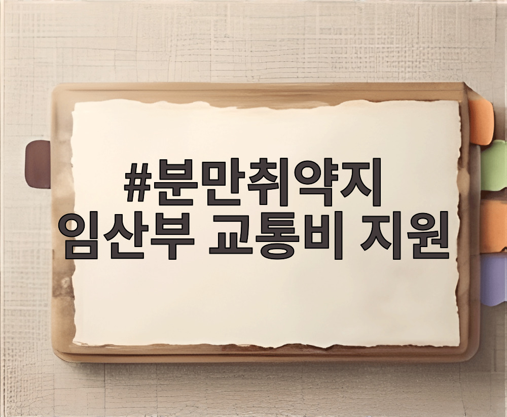 분만취약지 임산부 교통비 지원