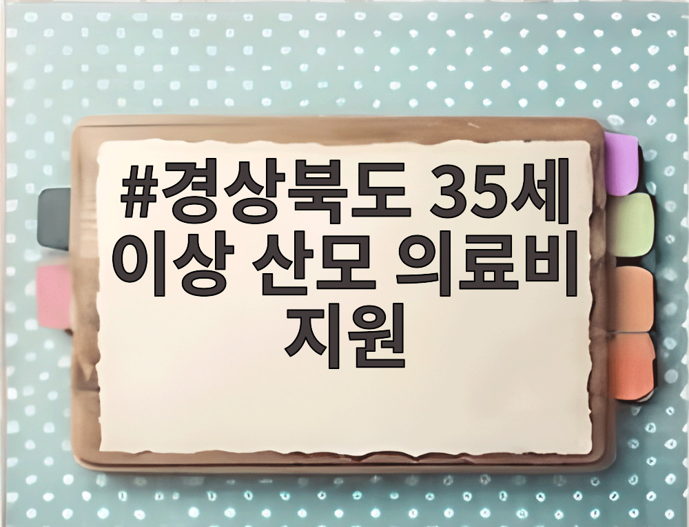 경상북도 35세 이상 산모 의료비 지원