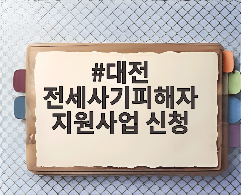 대전 전세사기피해자 지원사업 신청