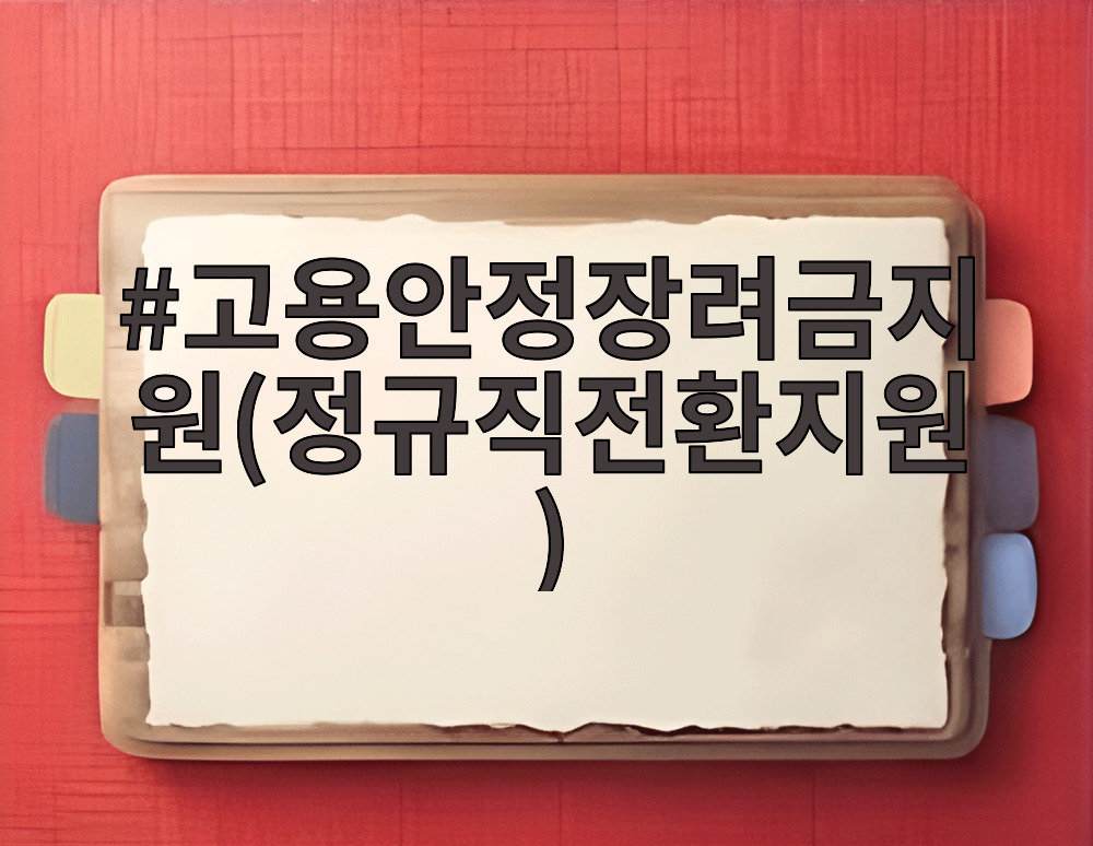 고용안정장려금지원(정규직전환지원)