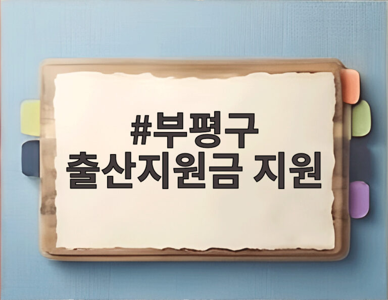 부평구 출산지원금 지원