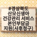 경상북도 산모신생아 건강관리 서비스 본인부담금 지원(사후청구)