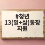 청년 13(일+삶)통장 지원