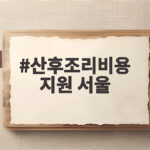 서울 산후조리비용 지원 받는 법 확인하세요 산후조리비용 지원 서울