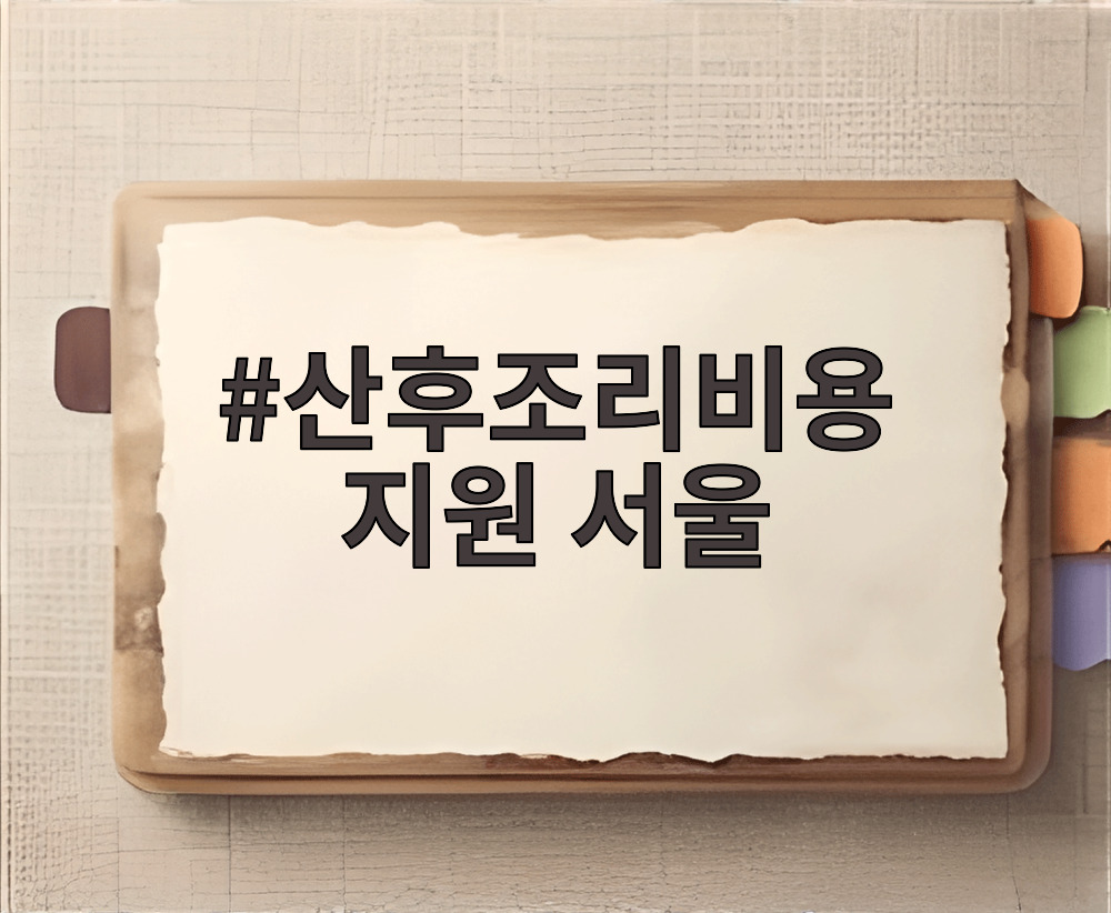 산후조리비용 지원 서울