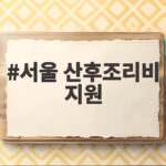 서울 산후조리비 지원 조건과 신청법 서울 산후조리비 지원