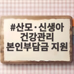 산모신생아 본인부담금 지원 조건과 신청 산모·신생아 건강관리 본인부담금 지원