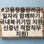 고용창출장려금 신청 조건과 지원 내용 총정리 고용창출장려금(일자리 함께하기, 국내복귀기업 지원, 신중년 적합직무 지원)