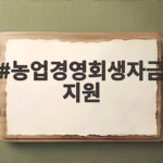 농업경영회생자금 지원