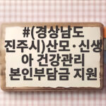 진주시 산모신생아 본인부담금 90% 환급 신청 (경상남도 진주시)산모·신생아 건강관리 본인부담금 지원
