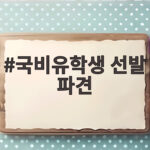 국비유학생 선발 파견