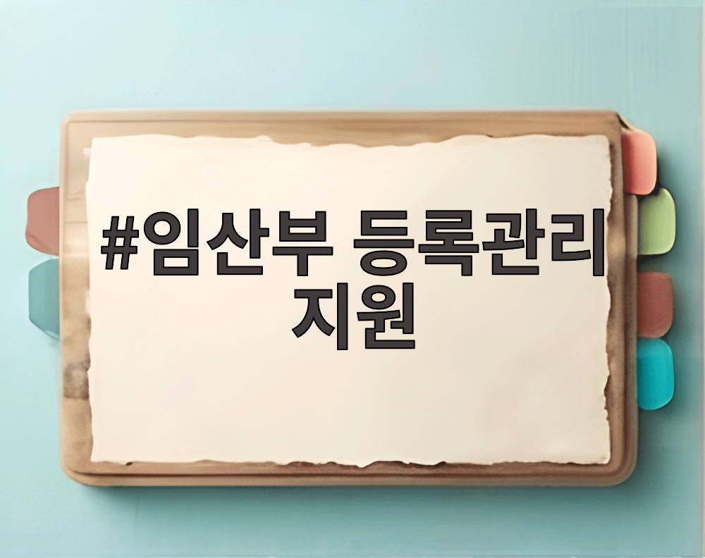 임산부 등록관리 지원