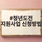 청년도전 지원사업 신청방법 총정리 청년도전 지원사업 신청방법