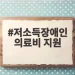 저소득장애인 의료비 지원