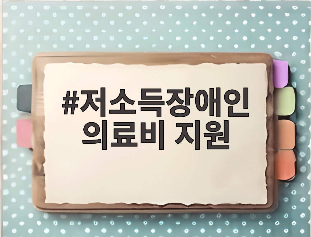 저소득장애인 의료비 지원