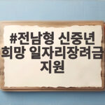전남형 신중년 희망 일자리장려금 지원