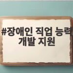장애인 직업 능력 개발 지원
