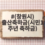 2026 창원시 출산축하금 신청 총정리 (창원시) 출산축하금(시민1주년 축하금)
