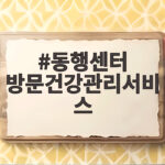 동행센터 방문건강관리서비스