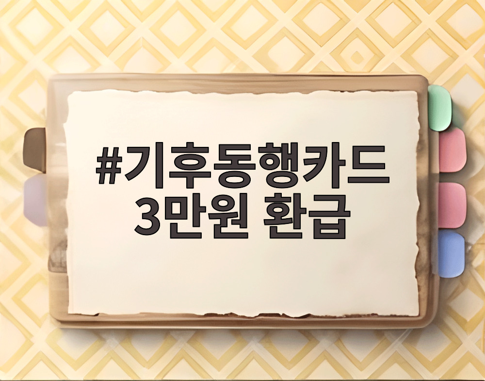 기후동행카드 3만원 환급