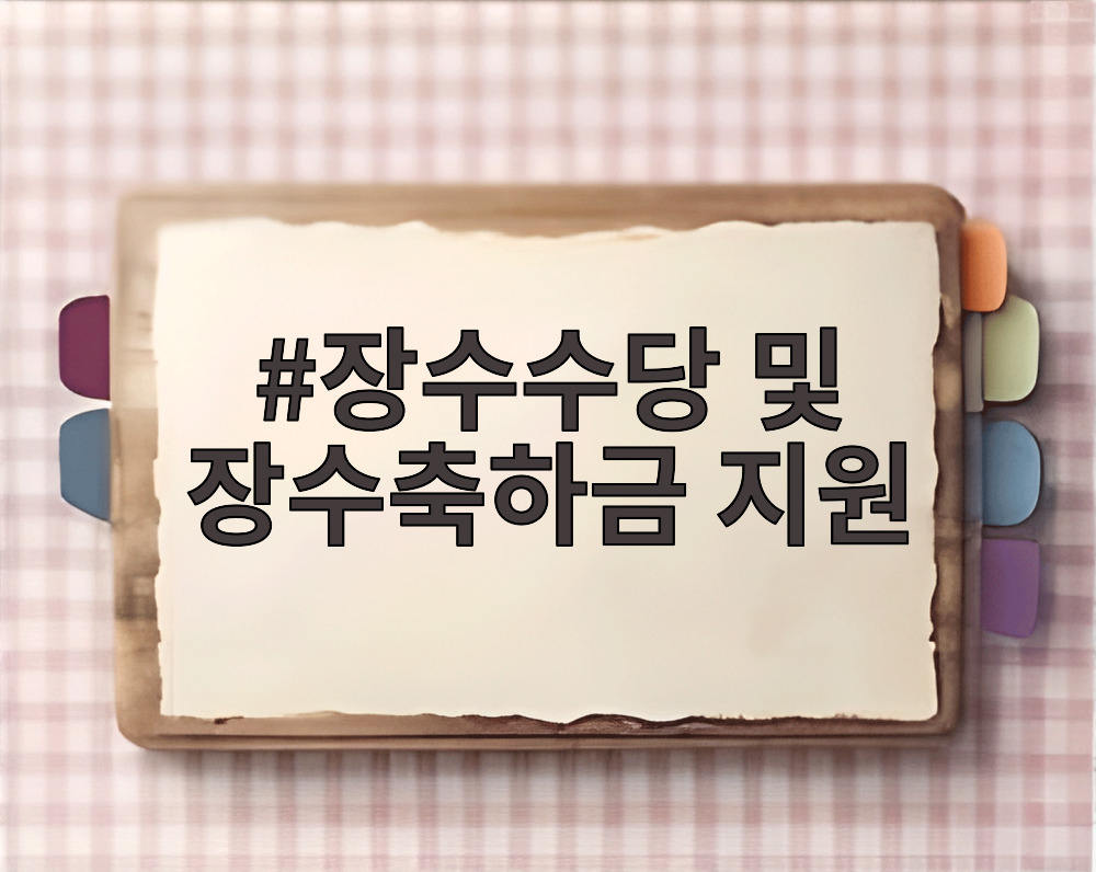 장수수당 및 장수축하금 지원