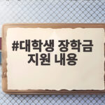 대학생 장학금 지원 내용