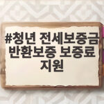 청년 전세보증금 반환보증 보증료 지원 조건부터 환급 신청 방법까지 총정리 청년 전세보증금 반환보증 보증료 지원