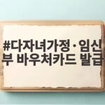 국민행복카드임신출산진료비혜택총정리 다자녀가정·임신부 바우처카드 발급