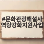 문화관광해설사 역량강화지원사업 신청 전 알아야 할 내용 확인 문화관광해설사 역량강화지원사업