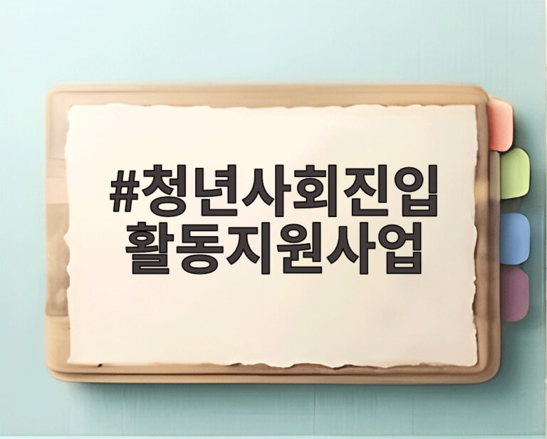 청년사회진입 활동지원사업