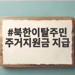 북한이탈주민 주거지원금 지급 신청부터 받을 때까지 한눈에 확인 북한이탈주민 주거지원금 지급