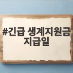 긴급 생계지원금 지급일 언제 받을 수 있을까 확인 방법 긴급 생계지원금 지급일