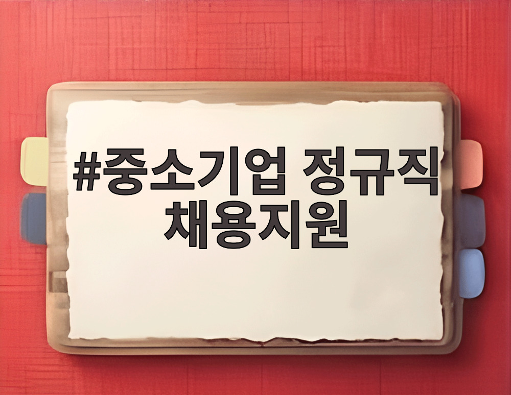 중소기업 정규직 채용지원