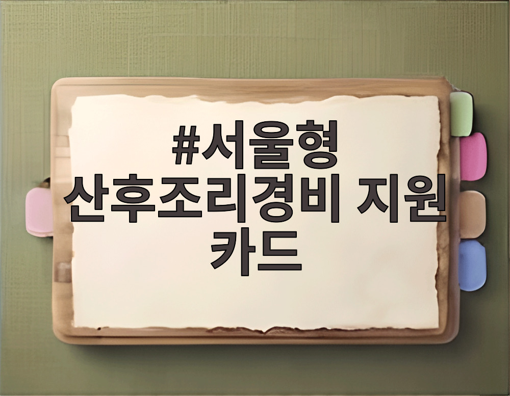 서울형 산후조리경비 지원 카드