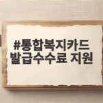 통합복지카드 발급수수료 지원
