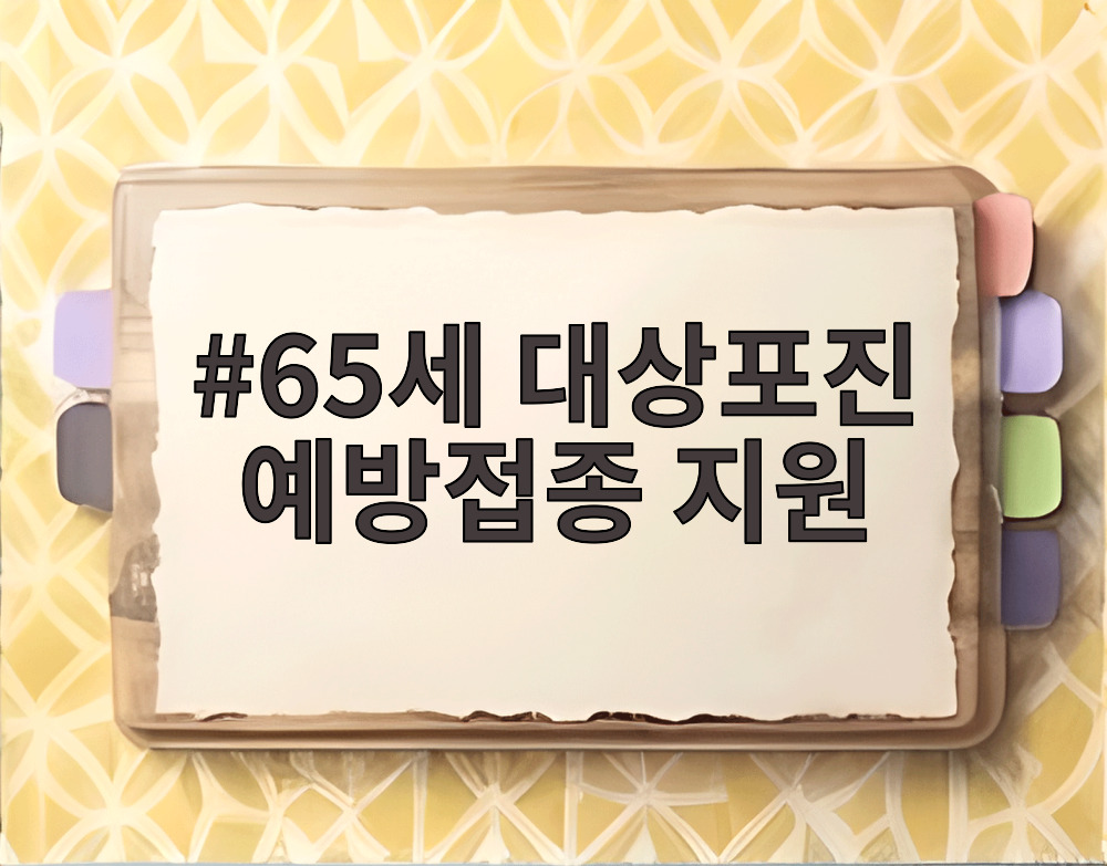 65세 대상포진 예방접종 지원