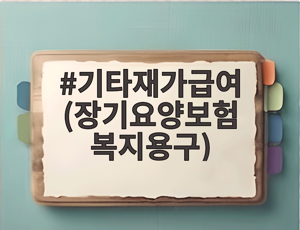 기타재가급여 (장기요양보험 복지용구)