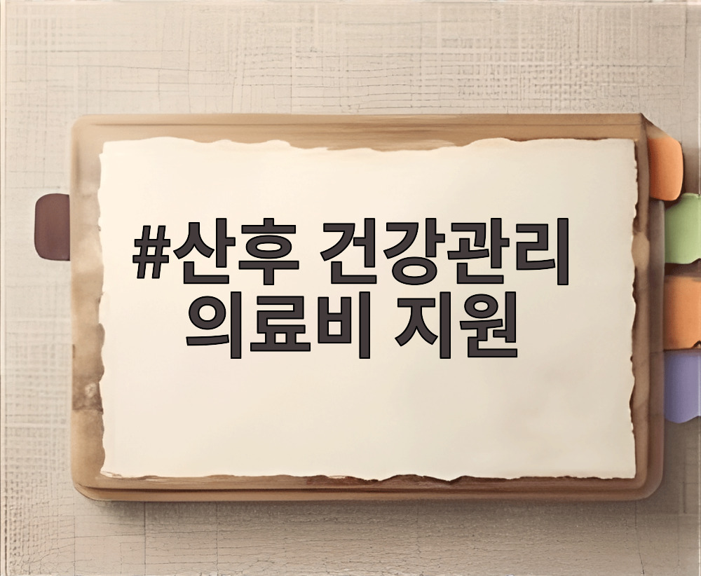 산후 건강관리 의료비 지원