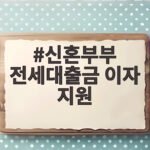 신혼부부 전세대출금 이자 지원