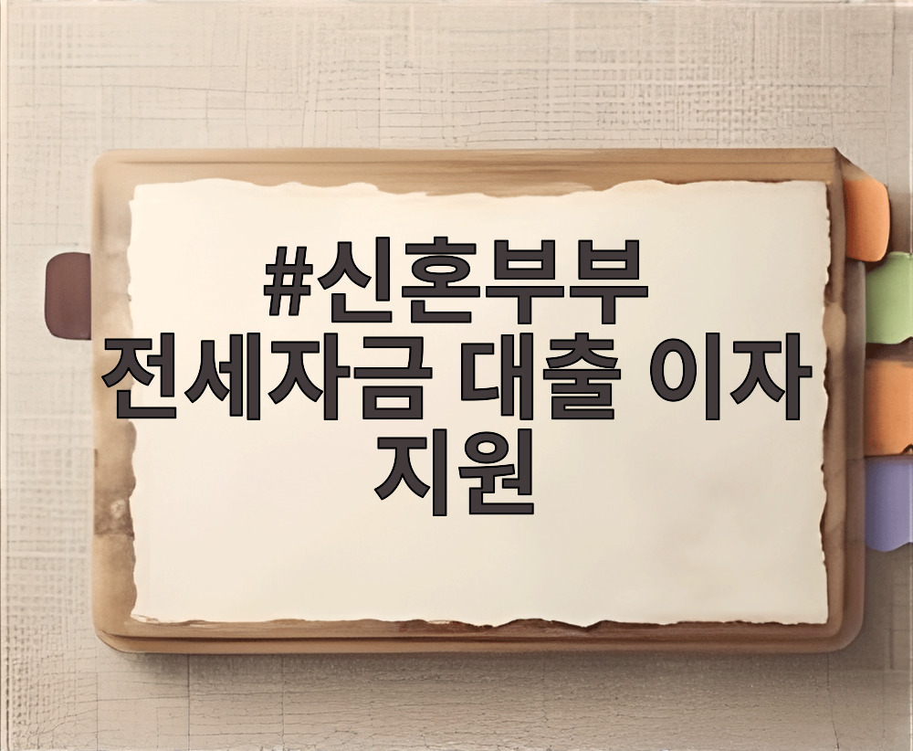 신혼부부 전세자금 대출 이자 지원